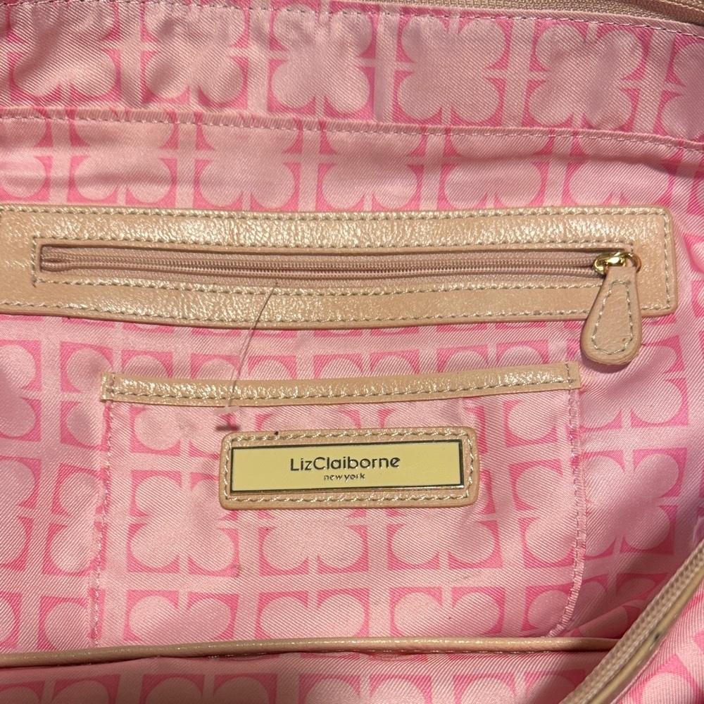 Liz Claiborne Blush Pink Shoulder Tote with Front Flap - Picture 9 of 12